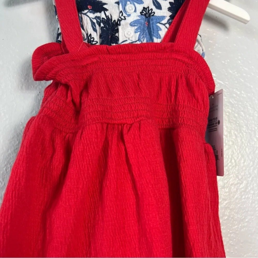 NWT Carter’s Just one you baby girls 2pk floral‎ dress romper red/blue